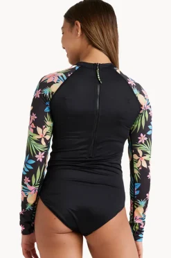 Rashies & Sunsuits|Billabong Girls In Da Jungle Sunsuit BLACK