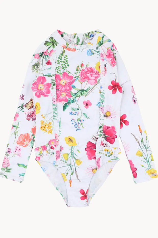 Rashies & Sunsuits|Minihaha Girls Ivy Sunsuit Blue/Natural