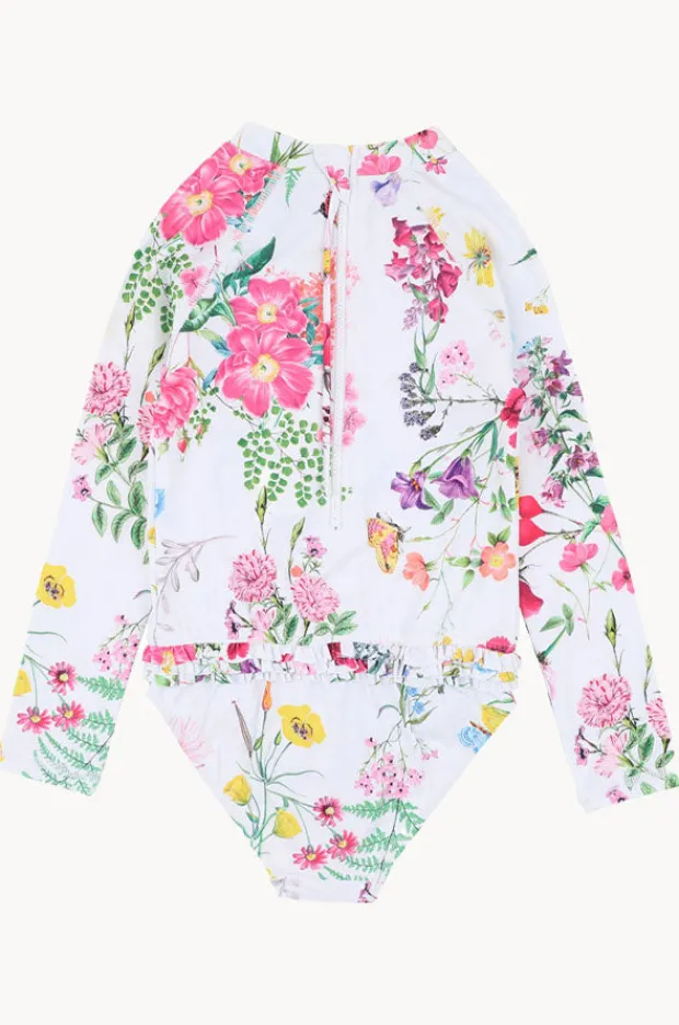 Rashies & Sunsuits|Minihaha Girls Ivy Sunsuit Blue/Natural