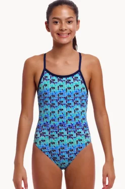 One Pieces|Funkita Girls Jack Stack Single Strap One Piece Blue