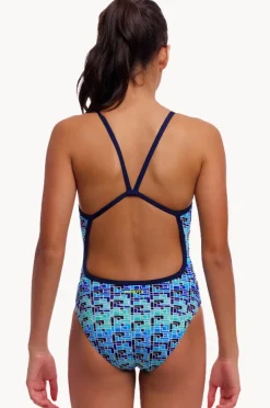 One Pieces|Funkita Girls Jack Stack Single Strap One Piece Blue