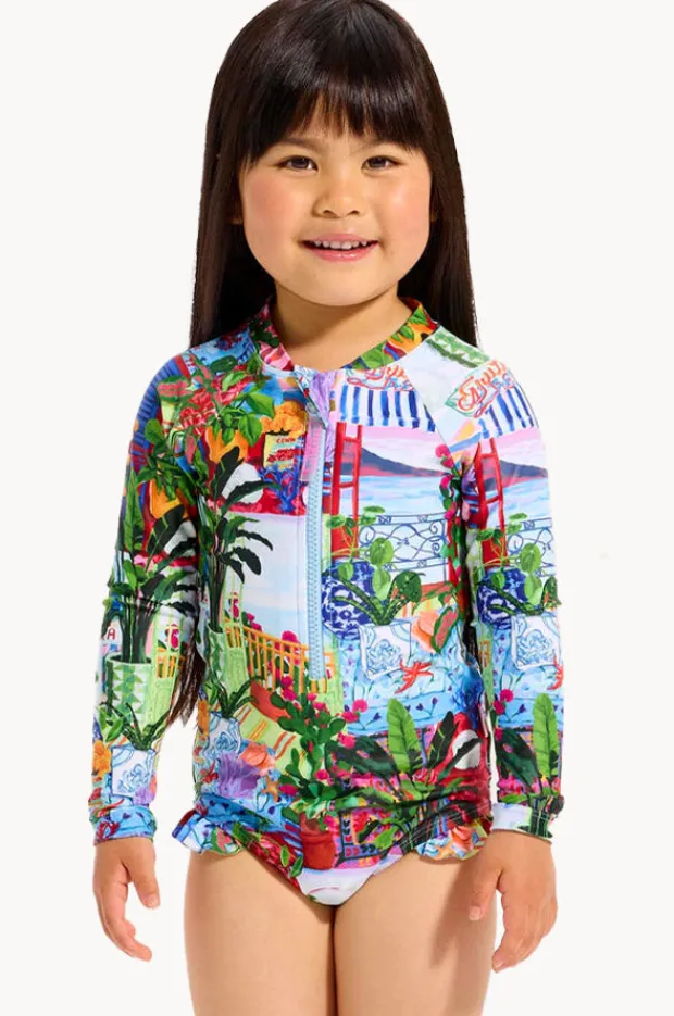Rashies & Sunsuits|Seafolly Girls Girls La Boca Zip Sunsuit Multi