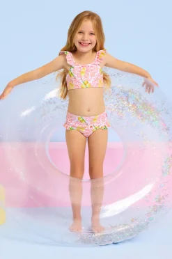 Bikini Sets|Seafolly Girls Girls Tile Crop Set Lemon