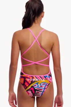 One Pieces|Funkita Girls Lover Flies Strapped In One Piece Pink/multi