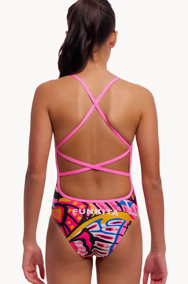 One Pieces|Funkita Girls Lover Flies Strapped In One Piece Pink/multi