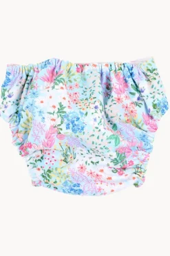 Swim Nappies|Minihaha Girls Lula Aqua Nappy Blue/multi