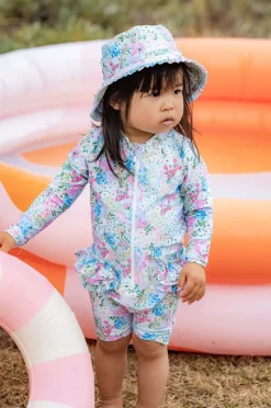 Rashies & Sunsuits|Rashies & Sunsuits|Minihaha Girls Lula Boyleg Sunsuit Blue/Multi