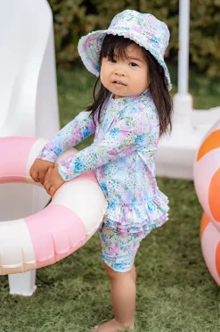Rashies & Sunsuits|Rashies & Sunsuits|Minihaha Girls Lula Boyleg Sunsuit Blue/Multi