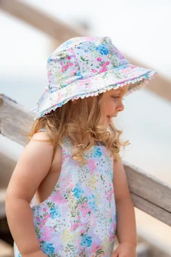 Hats|Minihaha Girls Lula Swim Hat Blue/multi