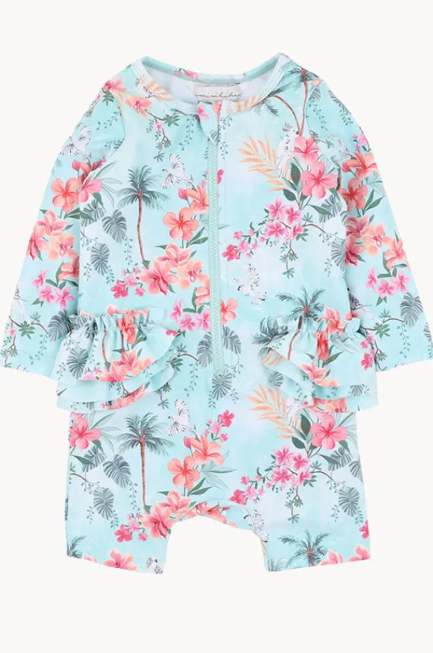 Rashies & Sunsuits|Rashies & Sunsuits|Minihaha Girls Milana Boyleg Sunsuit Blue/Multi