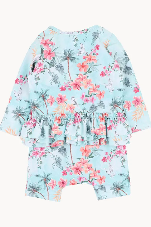 Rashies & Sunsuits|Rashies & Sunsuits|Minihaha Girls Milana Boyleg Sunsuit Blue/Multi