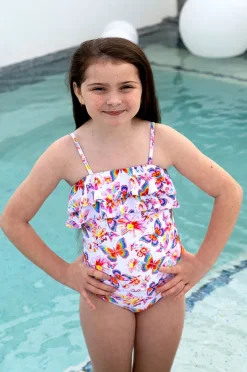 Tankini Sets|Salty Ink Girls Miss Aloha Tankini Set Blue/Natural