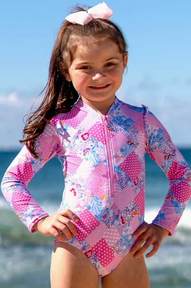 Rashies & Sunsuits|Salty Ink Girls Miss Dollhouse Long Sleeve Sunsuit Dolly
