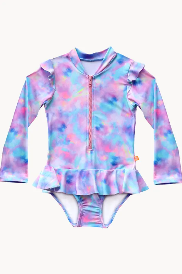 Rashies & Sunsuits|Salty Ink Girls Miss Mystical Frill Sunsuit Rainbow