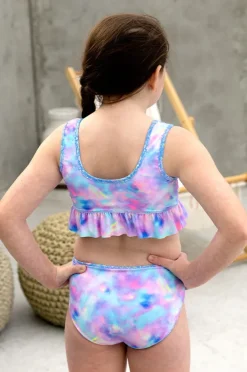 Bikini Sets|Salty Ink Girls Miss Mystical Reversible Crop Set Blue/Pink