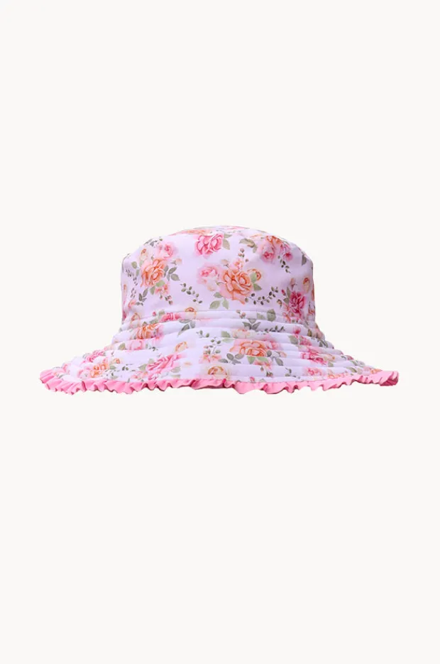 Hats|Salty Ink Girls Miss Rosie Reversible Sunhat Pink