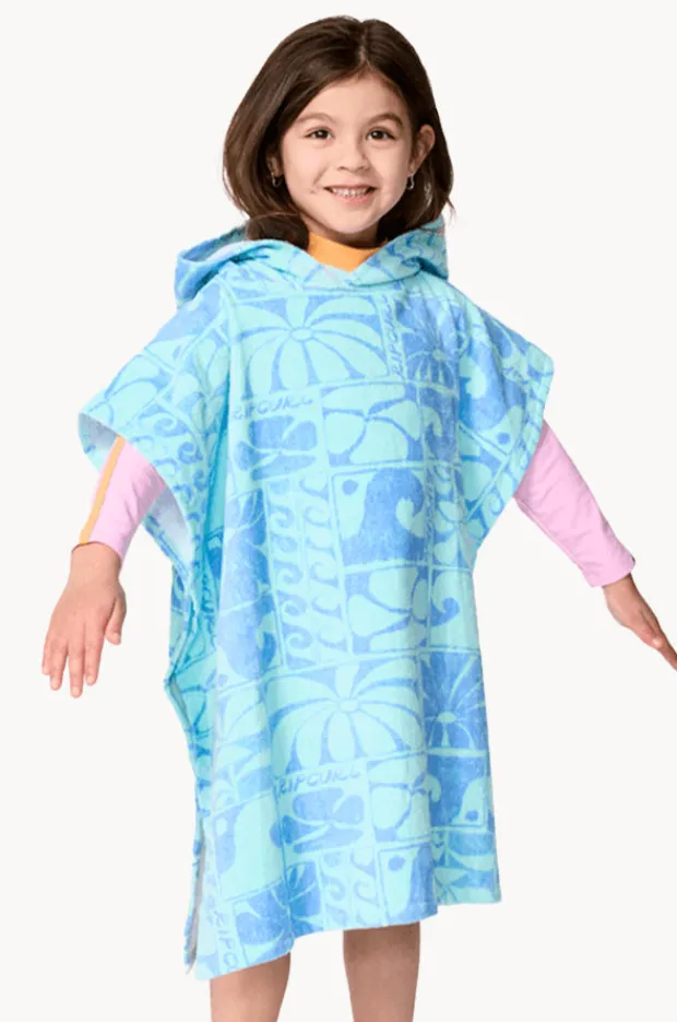 Towel Robes & Ponchos|Towel Robes & Ponchos|Rip Curl Girls Mixed Snap Hooded Towel Blue