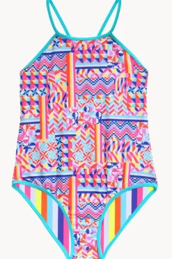 One Pieces|Salty Ink Girls Neo Geo Reversible One Piece Multi geo