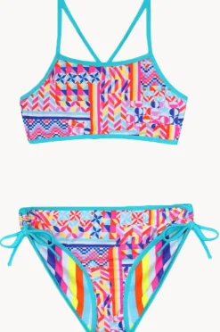 Bikini Sets|Salty Ink Girls Neo Geo Reversible Crop Set Multi geo