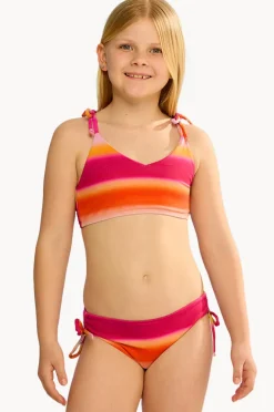 Bikini Sets|Seafolly Girls Girls Ombre Tie Crop Set Orange/Pink
