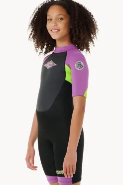 Wetsuits|Rip Curl Girls Omega Spring Suit Black/purple