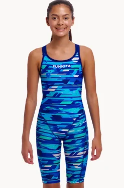Legsuits|Funkita Girls Pace Racer Fast Legs One Piece Blue