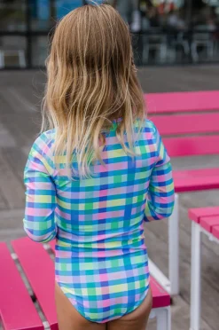 Rashies & Sunsuits|Milky Girls Picnic Check Sunsuit Multi