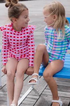 Rashies & Sunsuits|Milky Girls Picnic Check Sunsuit Multi