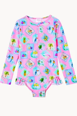 Rashies & Sunsuits|Milky Girls Resort Sunsuit Pink