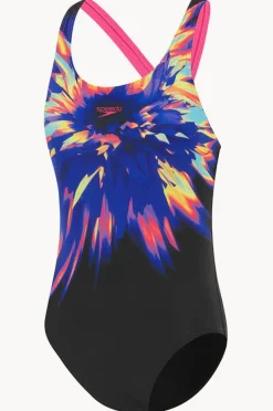 One Pieces|One Pieces|Speedo Girls Powerstrike One Piece Black/Multi