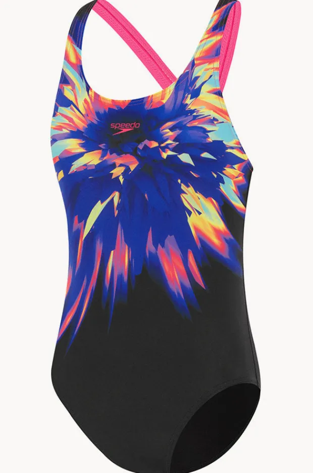 One Pieces|One Pieces|Speedo Girls Powerstrike One Piece Black/Multi