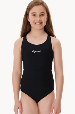 One Pieces|Rip Curl Girls Premium Rib One Piece Black