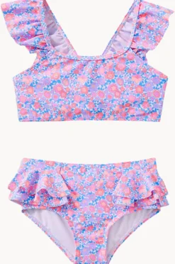 Bikini Sets|Milky Girls Pretty Posy Crop Set Pink/blue