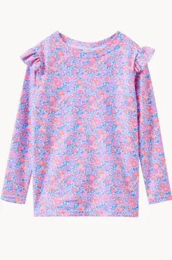 Rashies & Sunsuits|Rashies & Sunsuits|Milky Girls Pretty Posy Suntop Pink/blue