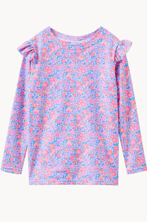 Rashies & Sunsuits|Rashies & Sunsuits|Milky Girls Pretty Posy Suntop Pink/blue