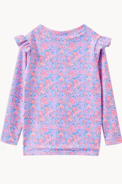 Rashies & Sunsuits|Milky Girls Pretty Posy Suntop Pink/Blue