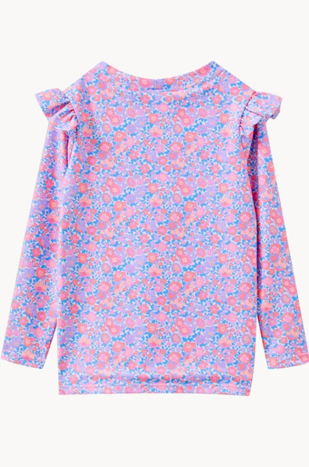 Rashies & Sunsuits|Milky Girls Pretty Posy Suntop Pink/Blue