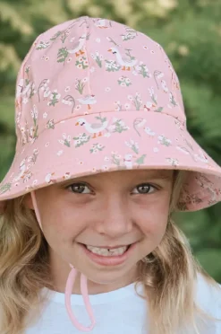 Hats|Bedhead Girls Quackers Ponytail Bucket Hat Baby pink