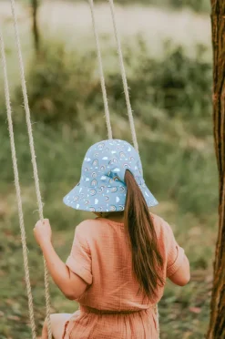 Hats|Bedhead Girls Rainbow Ponytail Bucket Hat Chambray