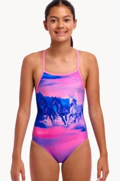 One Pieces|Funkita Girls Ride Time Tie Me Tight One Piece Pink/purple