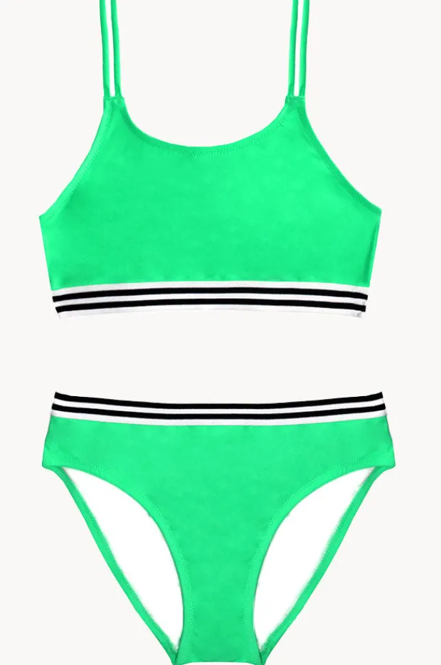 Bikini Sets|Salty Ink Girls Salty Crop Set Kiwi