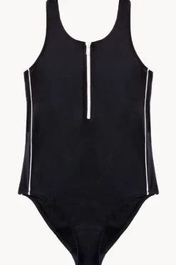 One Pieces|Salty Ink Girls Salty Zip One Piece Black