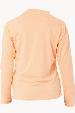 Rashies & Sunsuits|Rip Curl Girls Script Long Sleeve Suntop Salmon