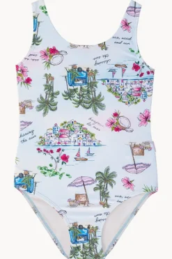 One Pieces|Seafolly Girls Girls Secret Vacay Cut Out One Piece Light Blue