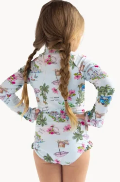 Rashies & Sunsuits|Seafolly Girls Girls Secret Vacay Sunsuit Light Blue