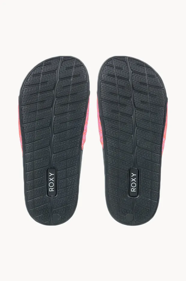 Footwear|Roxy Girls Slippy II Slide Black/red