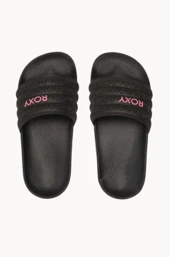 Footwear|Roxy Girls Slippy WP Slide Black