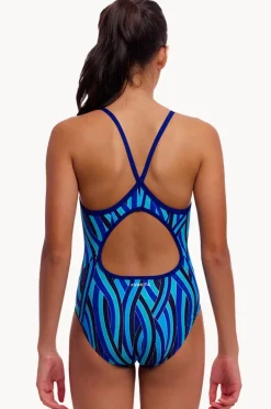 One Pieces|Funkita Girls Snork City Diamond Back One Piece Blue
