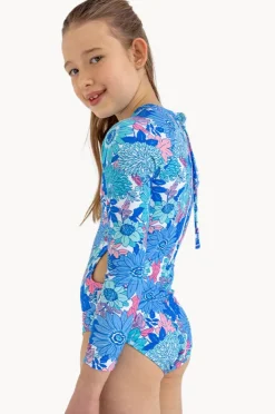 Rashies & Sunsuits|Seafolly Girls Girls Sol De Sur Sunsuit Blue/Pink