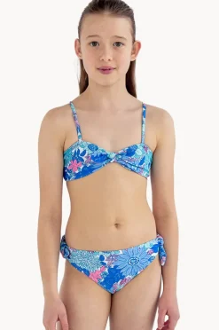 Bikini Sets|Seafolly Girls Girls Sol De Sur Tie Crop Set Blue/Pink